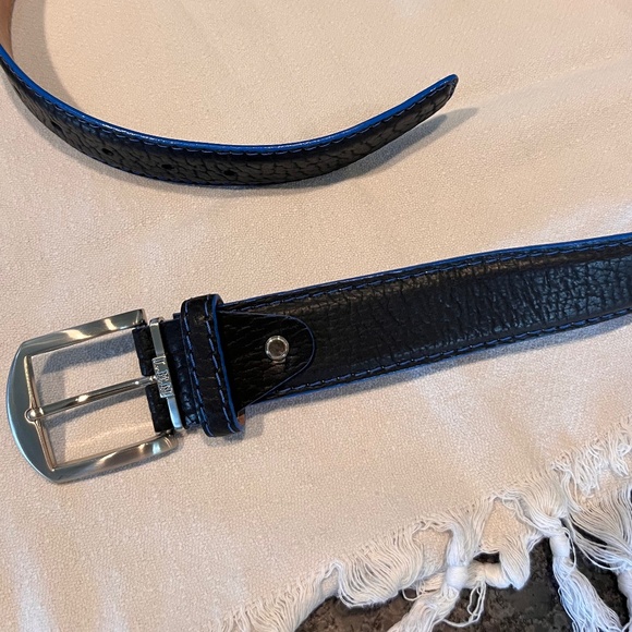 L.E.N. Custom Genuine Bison Belt w/ Brass Buckle, Size 38 - Picture 1 of 3